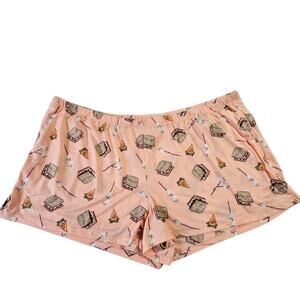 Women's Pajama Bottom Size 3X 22W-24W Campfire Smores Design